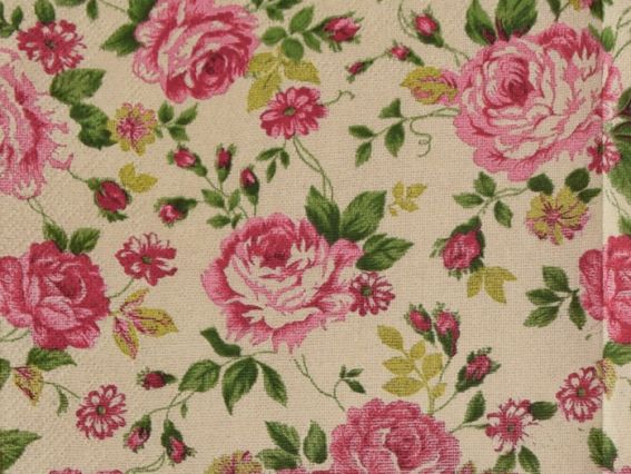 Декупажная салфетка №83 Розовые розы, текстиль,, 1 шт Декупажная салфетка №83 Розовые розы, текстиль,, 1 шт