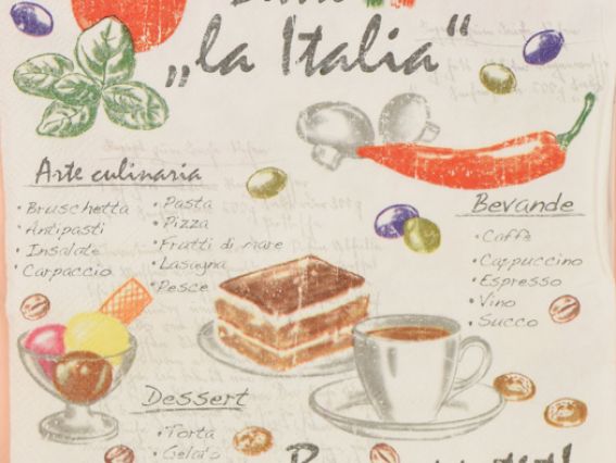 Декупажная салфетка №86 Еда и рецепты Bone appitit, 1 шт Декупажная салфетка №86 Еда и рецепты Bone appitit, 1 шт