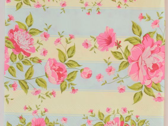 Декупажная салфетка №88 Розовые пионы, полоска, 1 шт Декупажная салфетка №88 Розовые пионы, полоска, 1 шт