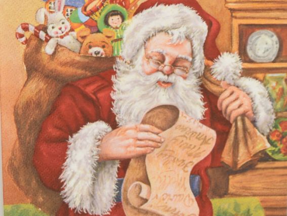 Декупажная салфетка №92 Санта с подарками, 1 шт Декупажная салфетка №92 Санта с подарками, 1 шт