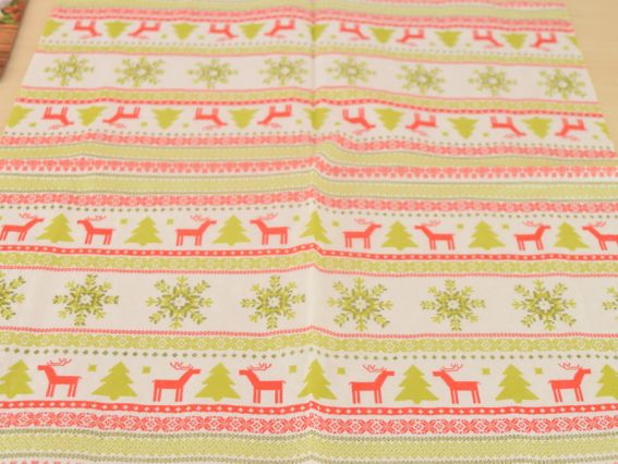 Cалфетка для декупажа №93 Орнамент с оленями и елками, 1 шт