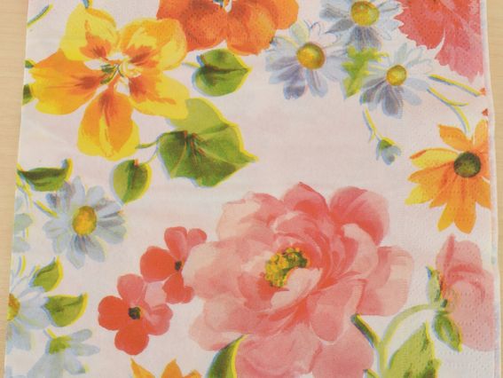 Декупажная салфетка №96 Акварельные цветы, 1 шт Декупажная салфетка №96 Акварельные цветы, 1 шт