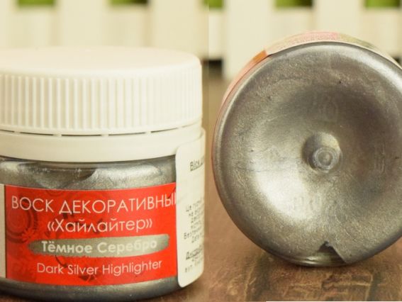 Віск для декору Хайлайтер, колір Срібло темне, 20 мл, Таїр 2103103 Віск для декору Хайлайтер, колір Срібло темне, 20 мл, Таїр 2103103