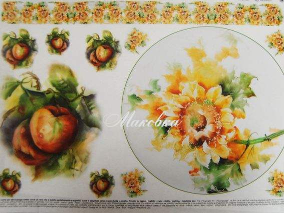 Декупажная карта Летняя хризантема 25х35 см TO DO