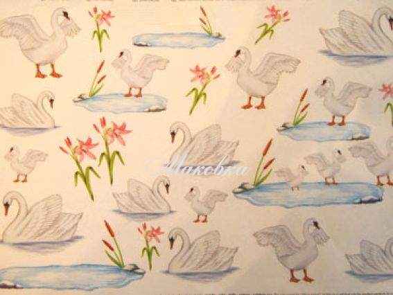 Бумага TO DO Лебеди 25х35 см