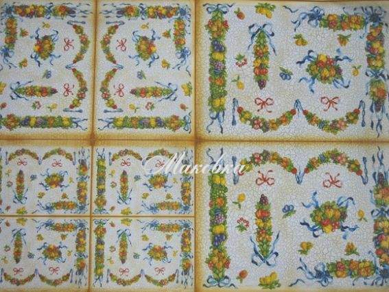 Декупажная карта Фруктовые рамки, 50х70 см, TO DO