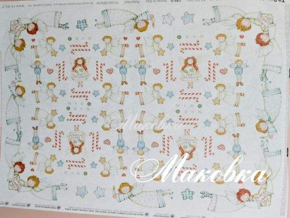 Декупажная карта Ангелы со звёздами, 50х70 см, TO DO 98660