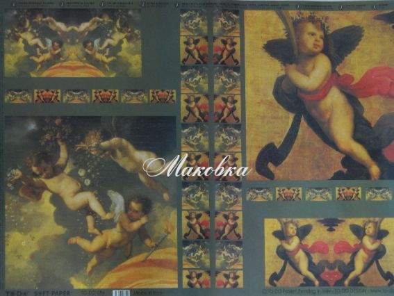 Декупажная карта Ангелы № 2, 50х70 см, TO DO