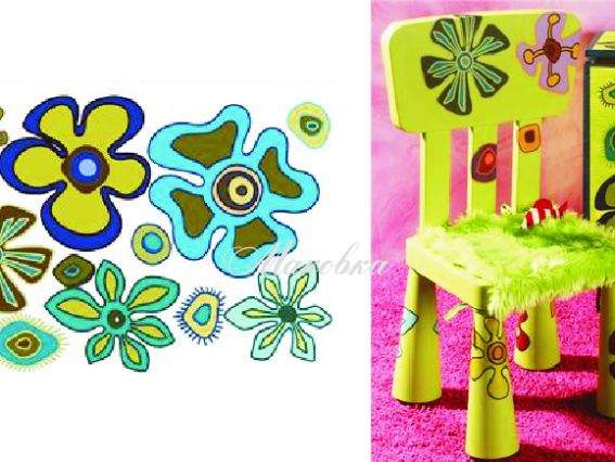 Декупажная карта Детский мотив цветочки, 50х70см, TO DO