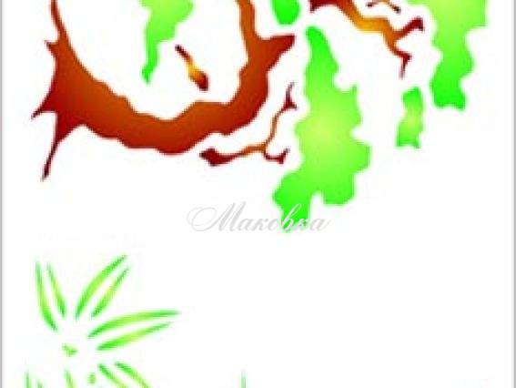 Трафарет многоразовый 11х33 см, №048. Серия Китайские мотивы: бамбук, банзай, АРТ Трафарет многоразовый 11х33 см, №048. Серия Китайские мотивы: бамбук, банзай, АРТ