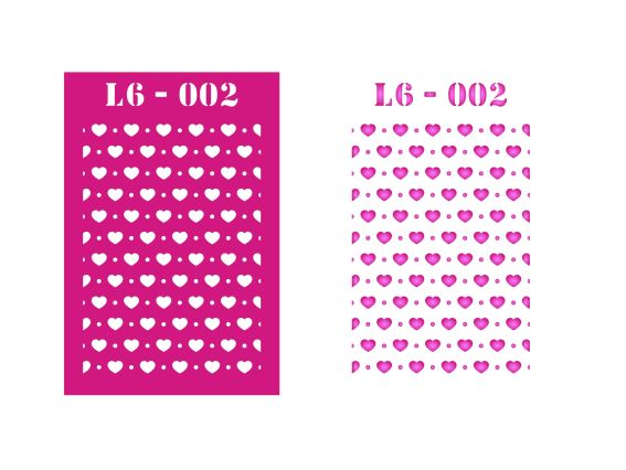 Трафарет L6-002 День Влюбленных фон, пластик. 100х150мм, ХбС Трафарет L6-002 День Влюбленных фон, пластик. 100х150мм, ХбС