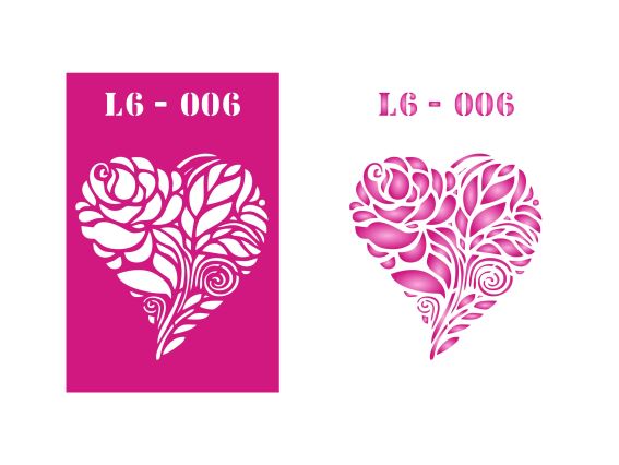 Трафарет L6-006 День Влюбленных , пластик. 100х150мм, ХбС Трафарет L6-006 День Влюбленных , пластик. 100х150мм, ХбС