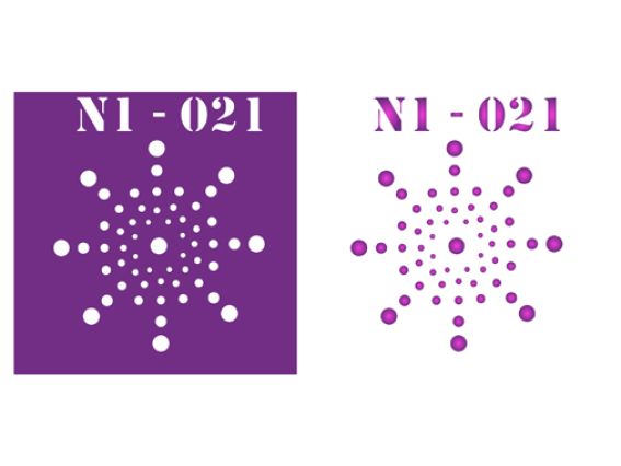 Трафарет N1-021 Нов.Год снежинка, пластик. 90х90мм, ХбС Трафарет N1-021 Нов.Год снежинка, пластик. 90х90мм, ХбС