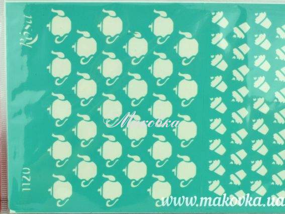 Трафарет самоклеющийся фоновый №1120, Серія Cake Delicious , 13х20 см, ROSA Talent GPТ50046020