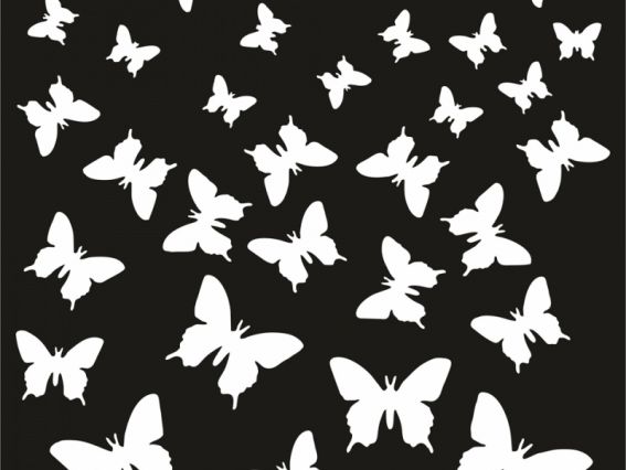 Трафарет маска 15х15 см, Бабочки,  РОСА Трафарет маска 15х15 см, Бабочки,  РОСА