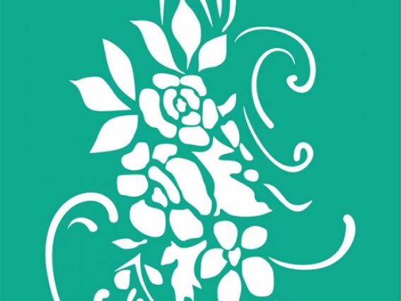 Трафарет самоклеючий серія Квіти, 13х20 см №2002 РОСА Трафарет самоклеючий серія Квіти, 13х20 см №2002 РОСА