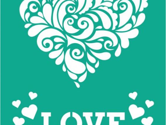 Трафарет самоклеющийся №2007, серия Влюбленные серца, 13х20 см Трафарет самоклеющийся №2007, серия Влюбленные серца, 13х20 см