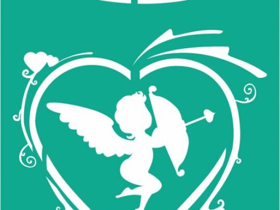 Трафарет самоклеющийся №2009, серия Влюбленные серца, 13х20 см Трафарет самоклеющийся №2009, серия Влюбленные серца, 13х20 см