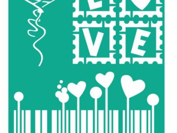 Трафарет самоклеющийся №2012, серия Love , Штрихкод, любовные марки 13х20 см, ROSA Talent Трафарет самоклеющийся №2012, серия Love , Штрихкод, любовные марки 13х20 см, ROSA Talent