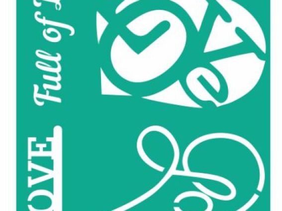 Трафарет самоклеющийся №2014, серия Love , сердца, надписи 13х20 см, ROSA Talent Трафарет самоклеющийся №2014, серия Love , сердца, надписи 13х20 см, ROSA Talent