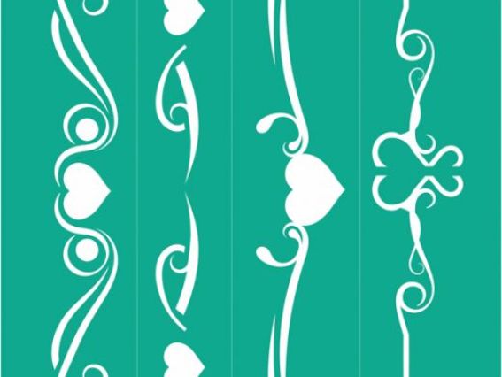 Трафарет самоклеющийся бордюрный №204, серия Влюбленные серца, 13х20 см, №3010 Трафарет самоклеющийся бордюрный №204, серия Влюбленные серца, 13х20 см, №3010