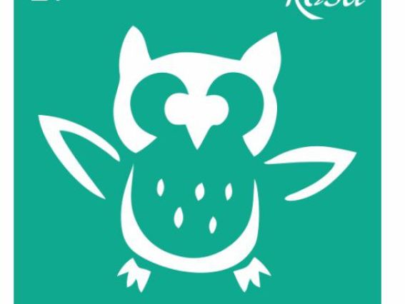 Трафарет самоклеющийся №21 сова , 9х10 см Трафарет самоклеющийся №21 сова , 9х10 см