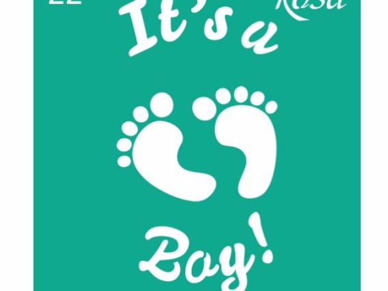 Трафарет самоклеющийся №22 Следы, Its a Boy , 9х10 см Трафарет самоклеющийся №22 Следы, Its a Boy , 9х10 см