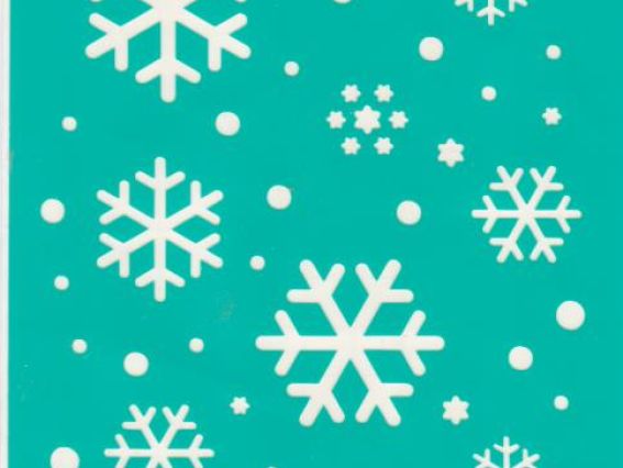 Трафарет самоклеющийся Снежинки, серия С новым годом, 13х20 см, №3010 Трафарет самоклеющийся Снежинки, серия С новым годом, 13х20 см, №3010