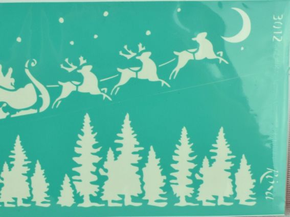 Трафарет самоклеющийся №3012 серия Новый год (Санта в санях), 13х20 см, ROSA Talent GPT50045979 Трафарет самоклеющийся №3012 серия Новый год (Санта в санях), 13х20 см, ROSA Talent GPT50045979