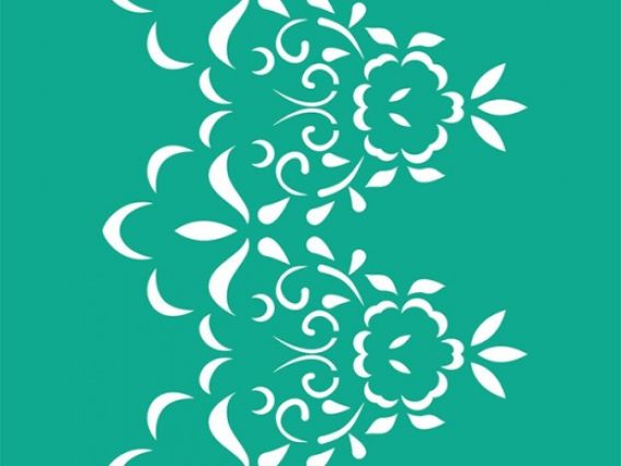 Трафарет самоклеючий Бордюрний серія Ажур, 13х20 см №500 РОСА Трафарет самоклеючий Бордюрний серія Ажур, 13х20 см №500 РОСА