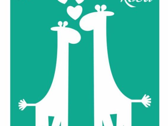 Трафарет самоклеющийся №51, серия Love, две жирафы, 9х10 см Трафарет самоклеющийся №51, серия Love, две жирафы, 9х10 см