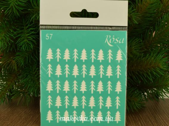 Трафарет самоклеющийся фоновый №57 Мини елочки, серия Новый год, 9х10 см, ROSA Talent Трафарет самоклеющийся фоновый №57 Мини елочки, серия Новый год, 9х10 см, ROSA Talent