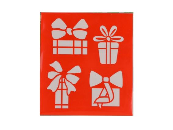 Трафарет универсальный, мини №31 Подарки, 9х10 см, ROSA Talent Трафарет универсальный, мини №31 Подарки, 9х10 см, ROSA Talent