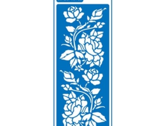 Трафарет самоклеющийся 8,5х23,5 см, №227, Серия Бордюр из роз, АРТ Трафарет самоклеющийся 8,5х23,5 см, №227, Серия Бордюр из роз, АРТ