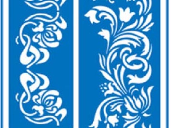 Трафарет самоклеющийся 8,5х23,5 см, №233, Серия бордюры, АРТ Трафарет самоклеющийся 8,5х23,5 см, №233, Серия бордюры, АРТ