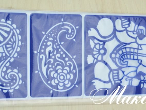 Трафарет самоклеющийся 8,5х23,5 см, №236, Индия, АРТ Трафарет самоклеющийся 8,5х23,5 см, №236, Индия, АРТ