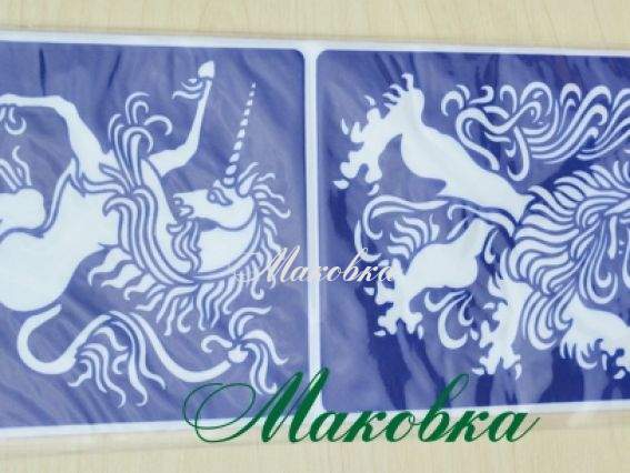 Трафарет самоклеющийся 8,5х23,5 см, №251, геральдика  АРТ Трафарет самоклеющийся 8,5х23,5 см, №251, геральдика  АРТ