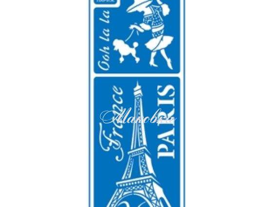 Трафарет самоклеющийся 8,5х23,5 см, №206 Серия Париж, АРТ Трафарет самоклеющийся 8,5х23,5 см, №206 Серия Париж, АРТ