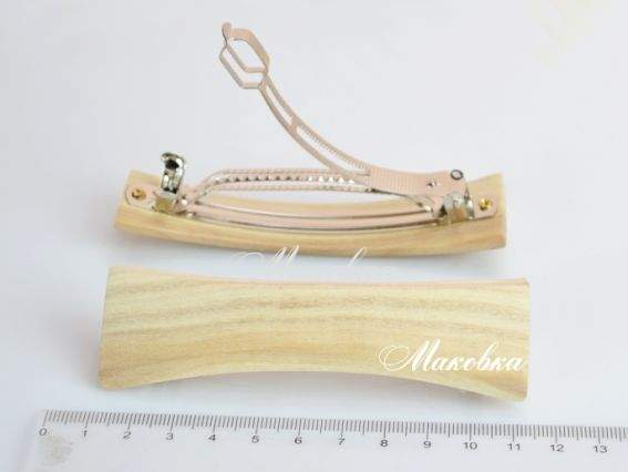 Заколка-автомат с основой Бантик под декупаж, 1 шт, светлая Заколка-автомат с основой Бантик под декупаж, 1 шт, светлая