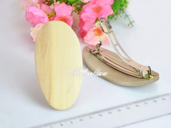 Заколка-автомат с овальной основой под декупаж, 1 шт Заколка-автомат с овальной основой под декупаж, 1 шт