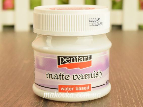Pentart 002450 Фінішний лак на водній основі, матовий, 50 мл,