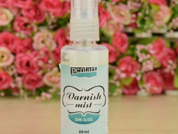 Pentart  29412 Лак-спрей полуглянцевый финишный на водной основе, 60мл,