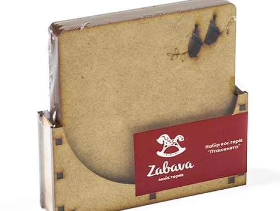 Набор Подставки под чашку (костеры) Птички, CST008 квадратные, 4 шт, ТМ Zabava Набор Подставки под чашку (костеры) Птички, CST008 квадратные, 4 шт, ТМ Zabava