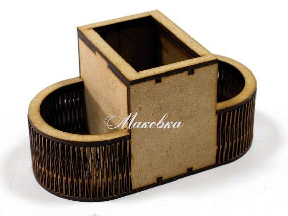 Настольный органайзер Пирамида ORG02, МДФ, 16,5х8,5х8,5 см, ТМ Zabava