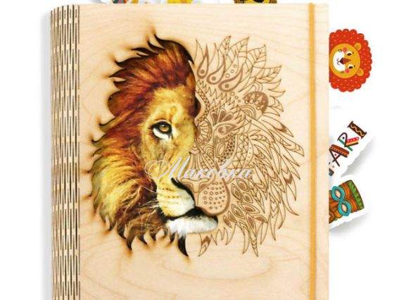 Блокнот сувенирный с наклейками Лев NA5-29, Zabava Блокнот сувенирный с наклейками Лев NA5-29, Zabava