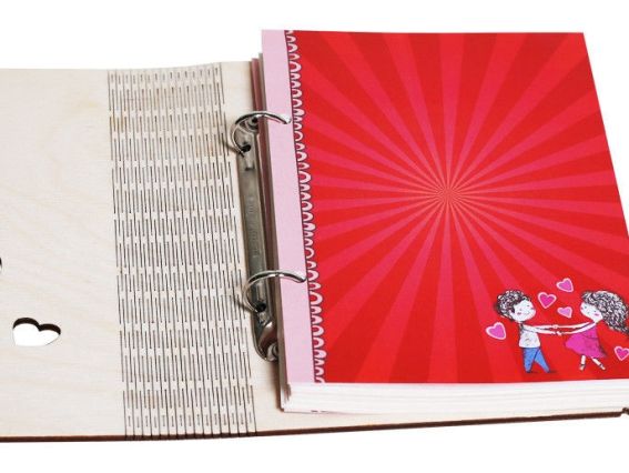 Блокнот Love NA5-15 формат А5, Zabava, фанера, 