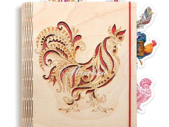 Блокнот сувенирный с наклейками Петух NA5-38, Zabava