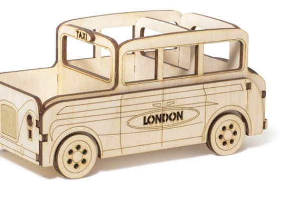 Подставка под канц-товары Такси WOODPEN010, фанера, 16х8х8 см, ТМ Zabava Подставка под канц-товары Такси WOODPEN010, фанера, 16х8х8 см, ТМ Zabava