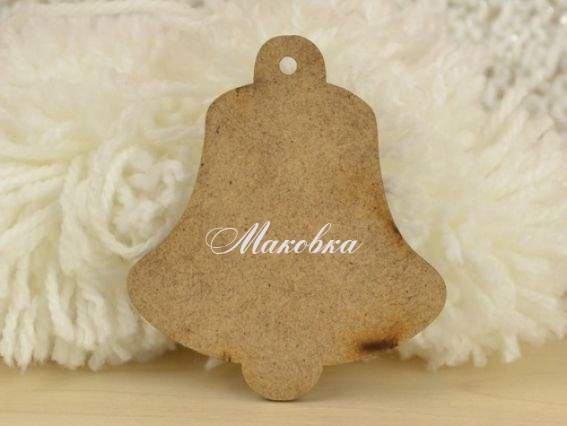 Заготовка фигурка Колокольчик, 6,5 см, 1 шт,  МДФ,  Zabava SET014 WB Заготовка фигурка Колокольчик, 6,5 см, 1 шт,  МДФ,  Zabava SET014 WB