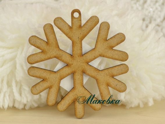 Заготовка фигурка Снежинка, 6,5 см, 1 шт,  МДФ,  Zabava SET014 WB Заготовка фигурка Снежинка, 6,5 см, 1 шт,  МДФ,  Zabava SET014 WB
